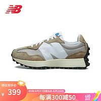 new balance NB 327系列男女情侣透气耐磨经典复古低帮运动休闲鞋 浅驼色/白色 MS327LH1 44 28cm