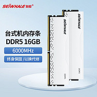 百亿补贴：SEIWHALE 枭鲸 台式机内存条ddr5 32GB (16GB*2) 5600MHZ 电脑套条兼容4800
