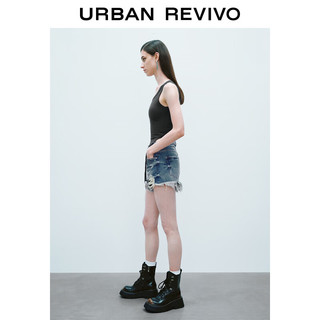 URBAN REVIVO 女装欧美街潮设计感修身无袖背心 UWV440174