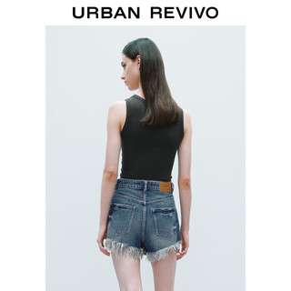 URBAN REVIVO 女装欧美街潮设计感修身无袖背心 UWV440174