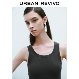 URBAN REVIVO 女装欧美街潮设计感修身无袖背心 UWV440174