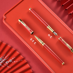 hero英雄钢笔笔记本礼盒套装商务高档签字笔男女士金属宝珠笔签名中性