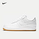 NIKE 耐克 YY胜道体育  AIR FORCE 1 07 白生胶男子空军一号运动休闲鞋 DJ2739-100 42.5