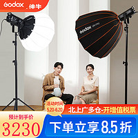 Godox 神牛 SL150w三代直播补光灯摄影打光灯 热购SL150W两灯球+深口（场景+轮廓） 官方标配