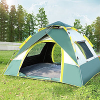 TFO 户外帐篷 大容量3-4人自动速开露营帐篷A2502170 墨绿色