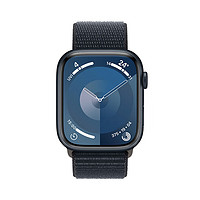 Apple 苹果  Watch Series 9 智能手表GPS款45毫米午夜色铝金属表壳 午夜色回环式运动表带 MR9C3CH/A