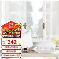 优雅宝贝 鸿润 枕芯家纺 白鸭羽绒枕头 护颈睡眠枕芯 一对装 50%白鸭羽绒枕