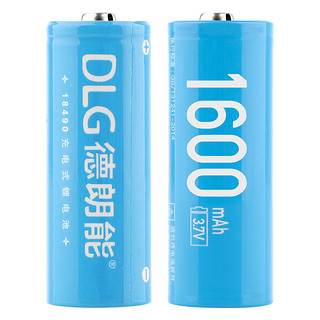 DLG德朗能18490/18500锂电池3.7V/4.2V1600MAH平头电蚊拍手电电池