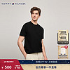 TOMMY HILFIGER 夏季功能系列24夏男珠地网眼透气净色T恤37009 黑色BDS XS (：100-120斤)