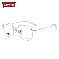 李维斯（Levi's）男款近视眼镜框架LV7123/CN 010+依视路钻晶膜岩1.60镜片 010银色
