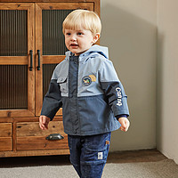 88VIP：戴维贝拉 包邮戴维贝拉儿童外套2023秋装新款男童防水冲锋衣夹克宝宝上衣