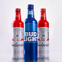 Budweiser 百威 进口百威蓝铝瓶473ml*24瓶美国红铝budweiser/budlight啤酒瓶装