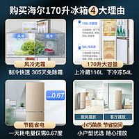 Haier 海尔 风冷无霜电冰箱家用节能小型170升