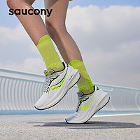 saucony 索康尼 胜利21跑鞋女减震透气跑步鞋训练运动鞋白绿