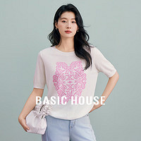 Basic House/百家好毛衣针织衫白色时尚夏季针织衫-B0624H5W152 白 L120-135斤