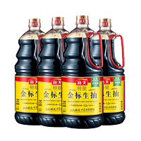 88VIP：海天 特级金标生抽1.6L*4非转基因黄豆酿造家用酱油烹饪厨房调料品