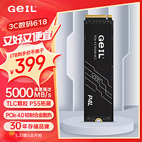 GeIL 金邦 1TB SSD固态硬盘 M.2接口(PCIe 4.0 x4)NVMe SSD游戏高性能版 高速5000MB/S P4L系列