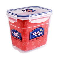 LOCK&LOCK; 塑料保鲜盒上班族微波炉带饭盒密封便当餐盒水果盒冰箱储物盒食品收纳盒长方形 1L