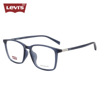 李维斯（Levi's）眼镜框男款近视眼镜架LV7135/PJP+依视路钻晶膜岩1.60镜片 PJP透明蓝