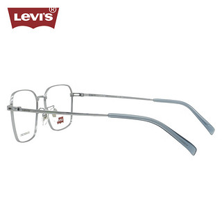 李维斯（Levi's）眼镜框男款近视眼镜架LV7136/010+依视路钻晶膜岩1.56镜片 010银色