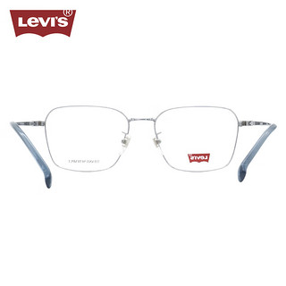 李维斯（Levi's）眼镜框男款近视眼镜架LV7136/010+依视路钻晶膜岩1.56镜片 010银色