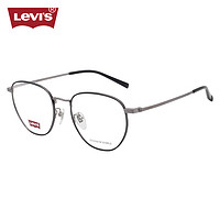 李维斯（Levi's）眼镜框男款近视眼镜架LV7163/P51+国产1.598防蓝光镜片 P51黑色+银色