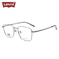 李维斯（Levi's）眼镜框男款近视眼镜架LV7144/JWW+依视路爱赞全晰膜御1.74 JWW枪灰色