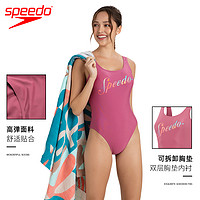 88VIP：SPEEDO 速比涛 24年新款印花性感露背连体泳衣女训练修身显瘦海边度假泳装