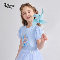 Disney 迪士尼 女童泡泡袖短袖