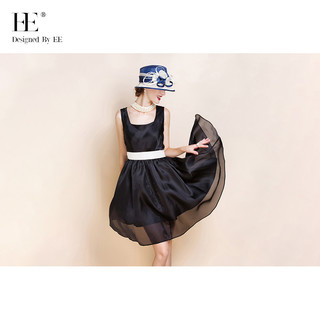 EE 欧美时尚优雅花朵麻纱小礼帽英式名媛宴会夏季遮阳帽子女1007 杏色 M（54-57cm）