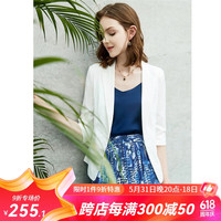 颜域简约半袖西装外套女夏装新款通勤显瘦气质职业短款西服