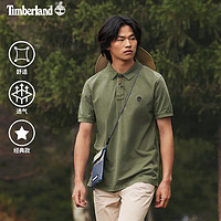 Timberland 官方男款短袖POLO衫23夏季新款休闲透气A6R29 A6R29590/卡塞尔绿色 L