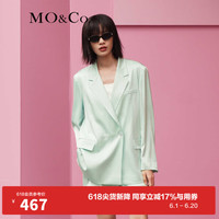 MO&Co.夏西装外套女MBB2BLA006薄款 薄荷绿色 L/170