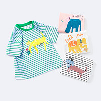 88VIP：迷你巴拉巴拉 男童女童短袖T恤宝宝儿童动物认知夏季婴儿新款