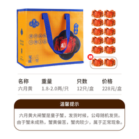 【活蟹】苏蟹阁六月黄鲜活大闸蟹海鲜生鲜水产螃蟹 A级品质 1.8~2.0两 12只装