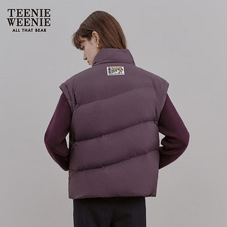 Teenie Weenie小熊秋冬两穿式羽绒服轻盈保暖外套女韩版 紫色 155/XS