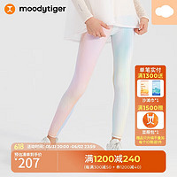 moodytiger 女童瑜伽裤春秋弹力轻薄速干儿童紧身运动裤| 小云朵