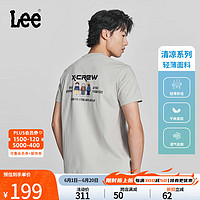 Lee 24早春标准版型圆领卡通印花凉感男短袖T恤潮LMT008124202 牡蛎白 S
