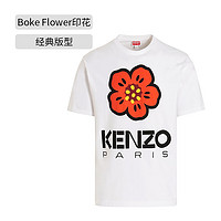 KENZO 凯卓 男款T恤红花图案棉质圆领短袖时尚修身男士上衣