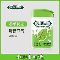 DOUBLEMINT 绿箭 无糖薄荷糖约20粒单瓶装12克四口味可选清新口气休闲零食糖果