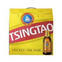 88VIP：TSINGTAO 青岛啤酒 高端小棕金质296ml*6瓶提盒 便携提手新品上市