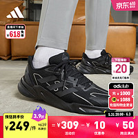 adidas 阿迪达斯 X9000L2 M休闲舒适boost跑步鞋男子阿迪达斯官方轻运动 黑色/银色 42.5