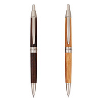 uni 三菱铅笔 日本uni三菱橡木杆原子笔PURE MALT细杆SS-1025黑色圆珠笔0.7mm可换中性笔芯
