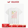 HOLLISTER24夏季新款美式休闲宽松印花短袖T恤 女 KI357-3238 白色 L (165/100A)