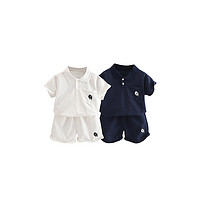 88VIP：依贝童 男童夏装套装2024新款宝宝运动短袖Polo衫儿童夏衣服小童装