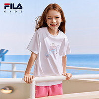 FILA 斐乐 KIDS斐乐童装男女童短袖T恤2024夏季新款儿童纯棉星球T恤