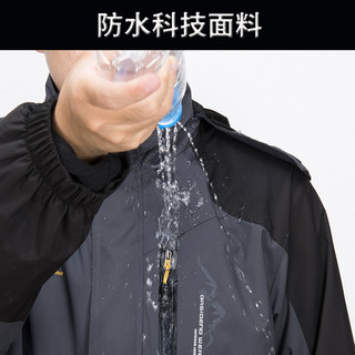 冲锋衣男三合一可拆卸加绒加厚防水防风中年黑色秋冬户外保暖外套