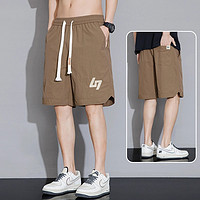 冰丝短裤男士夏季2024新款美式宽松速干中裤夏天薄运动透气五分裤