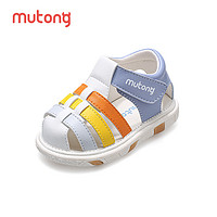 88VIP：Mutong 牧童 叫叫鞋夏季男宝宝凉鞋软底包头婴儿步前鞋室内鞋防撞女童鞋子