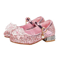 88VIP：班妮宝贝 女童公主鞋小女孩水晶皮鞋2024夏季儿童休闲演出软底鞋